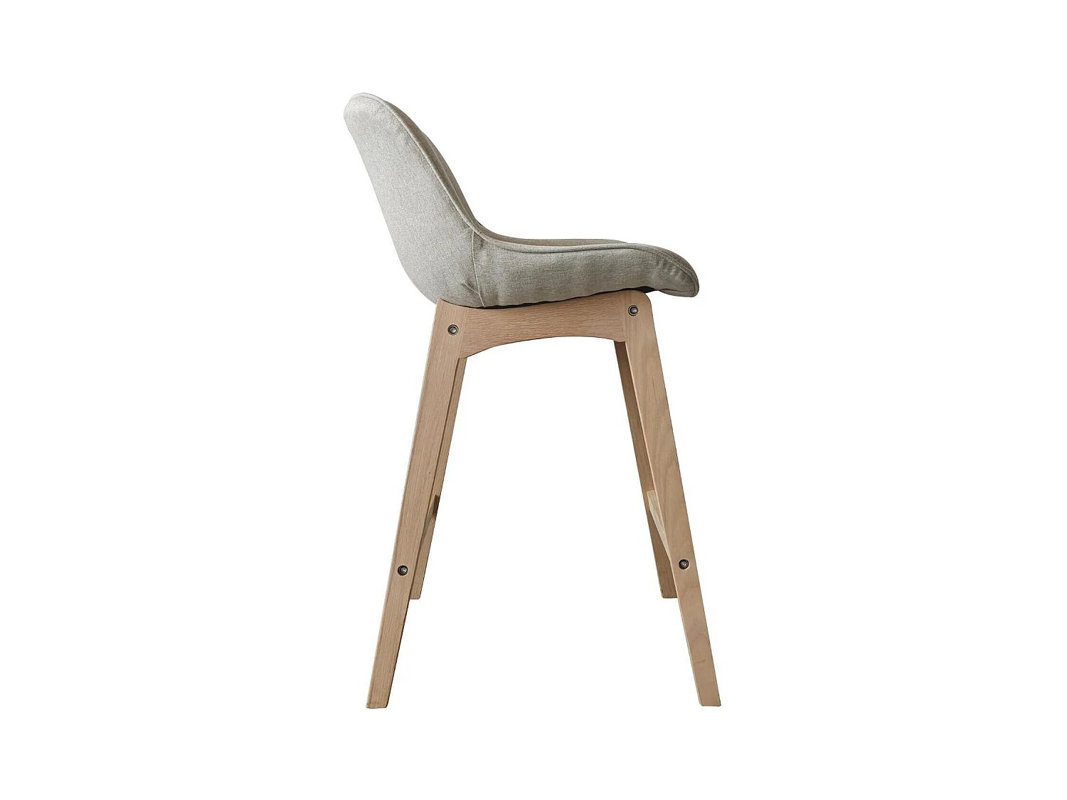 Lot de chaises d'îlot et bar en chêne et assise tissu H65cm