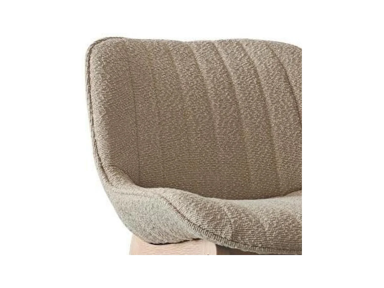 Lot de chaises d'îlot et bar en chêne et assise tissu bouclette H65cm