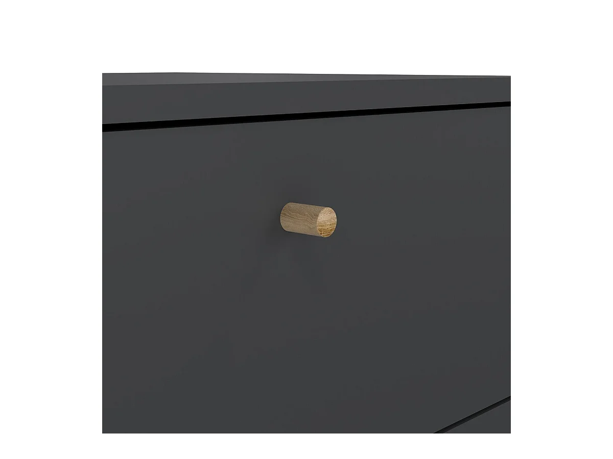 Commode 5 tiroirs avec pieds en bois H120,1 cm - TARP