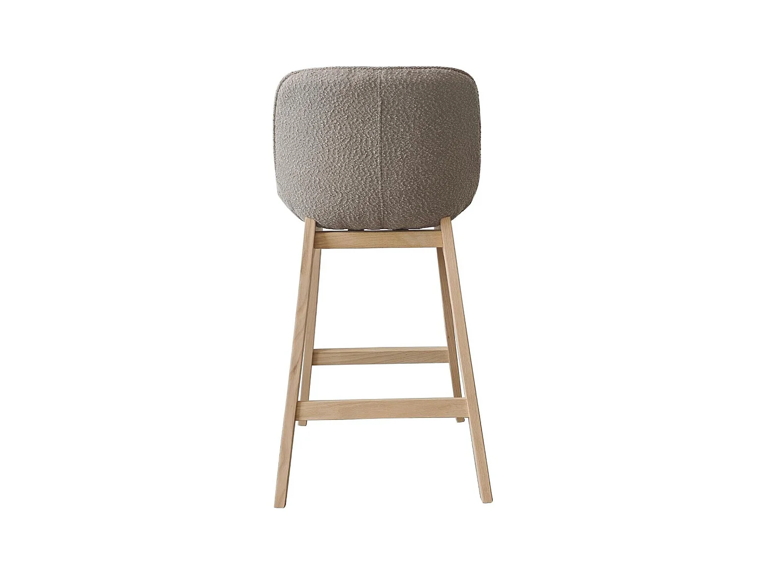 Set aus Insel- und Barstühlen aus Eiche mit 65 cm Sitzfläche aus MILK-Frottee