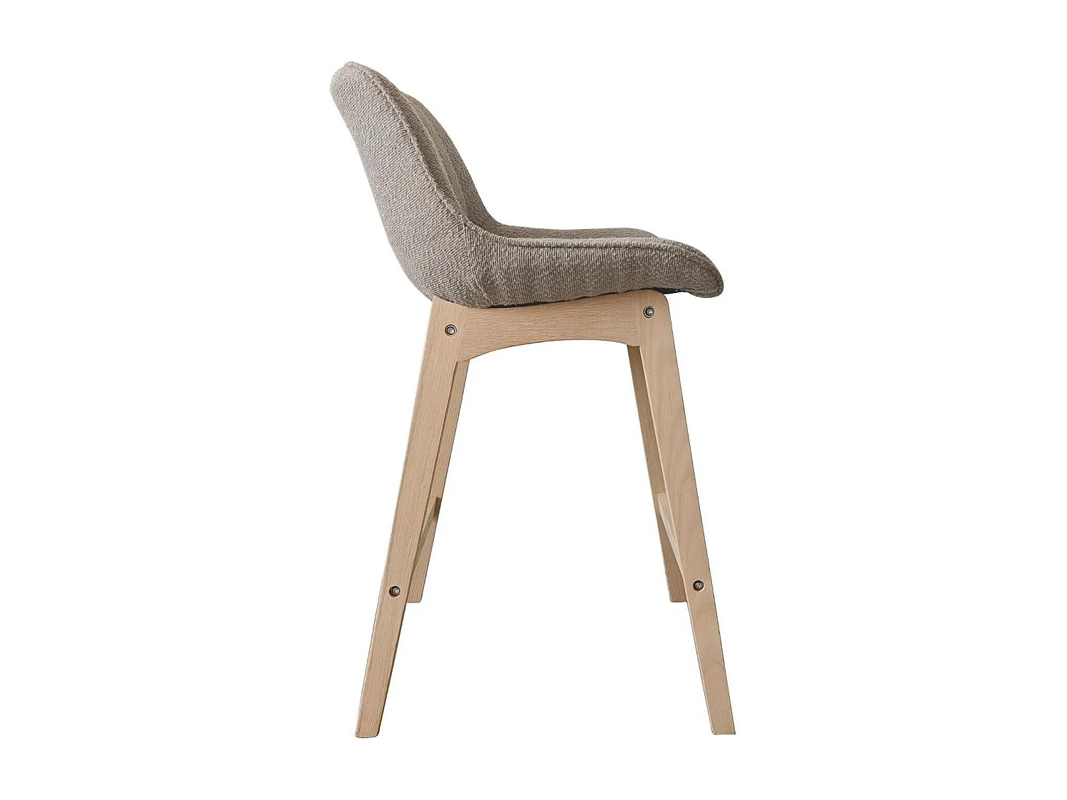 Set aus Insel- und Barstühlen aus Eiche mit 65 cm Sitzfläche aus MILK-Frottee