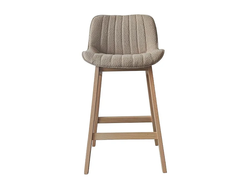 Set sillas isla/bar roble asiento rizo MILK 65cm
