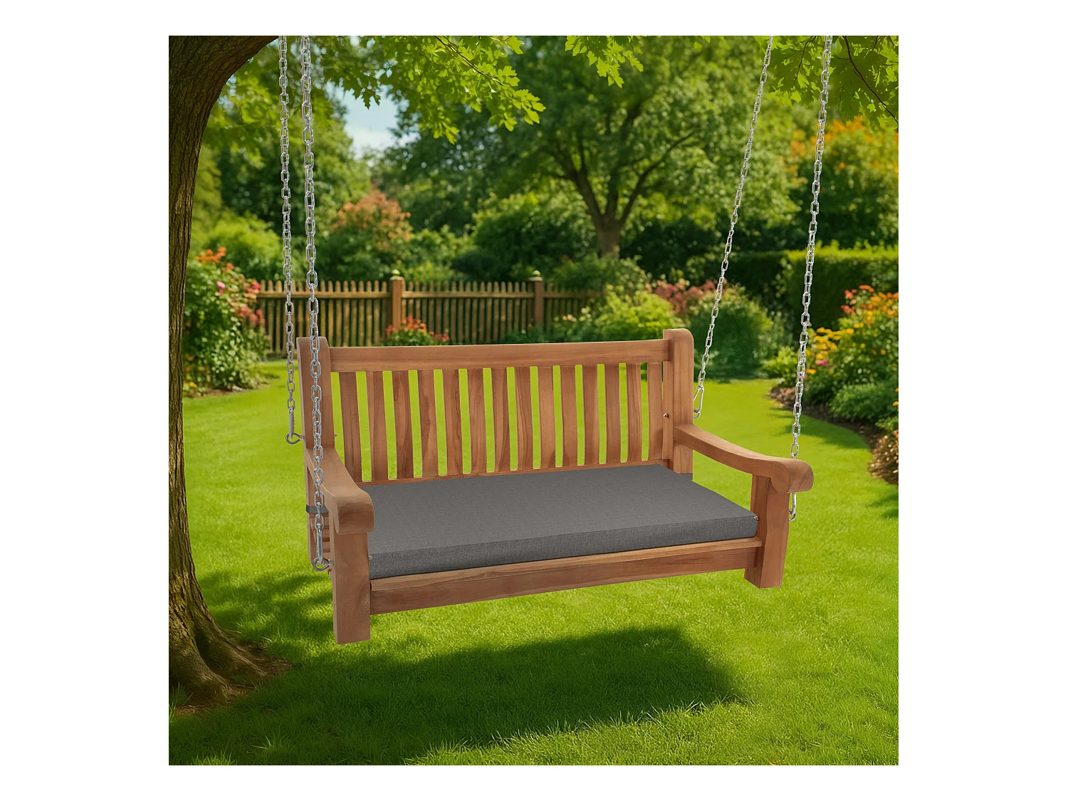 Banc de jardin - Bois - Gris foncé - Joyce