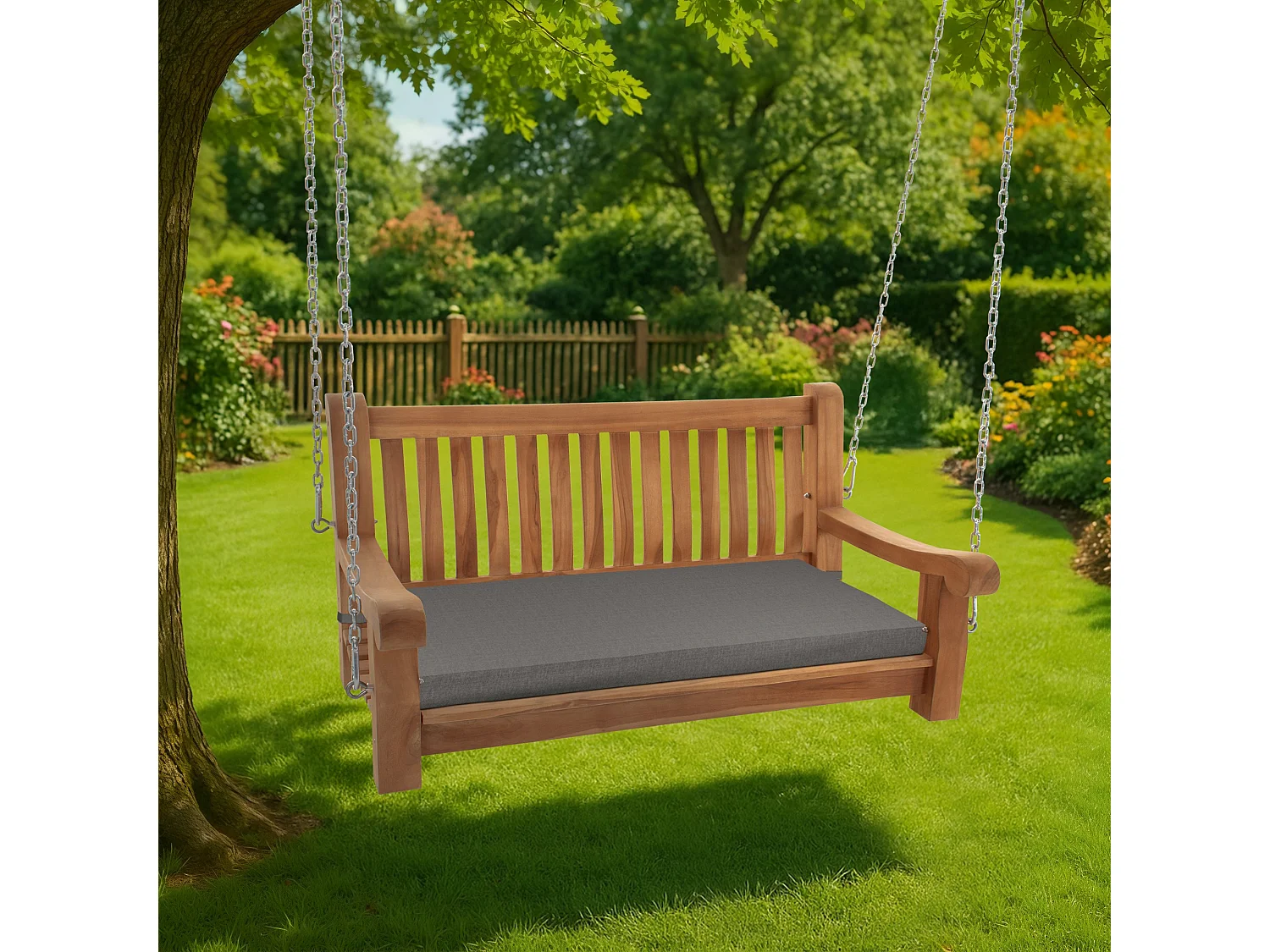 Banc de jardin - Bois - Gris foncé - Joyce
