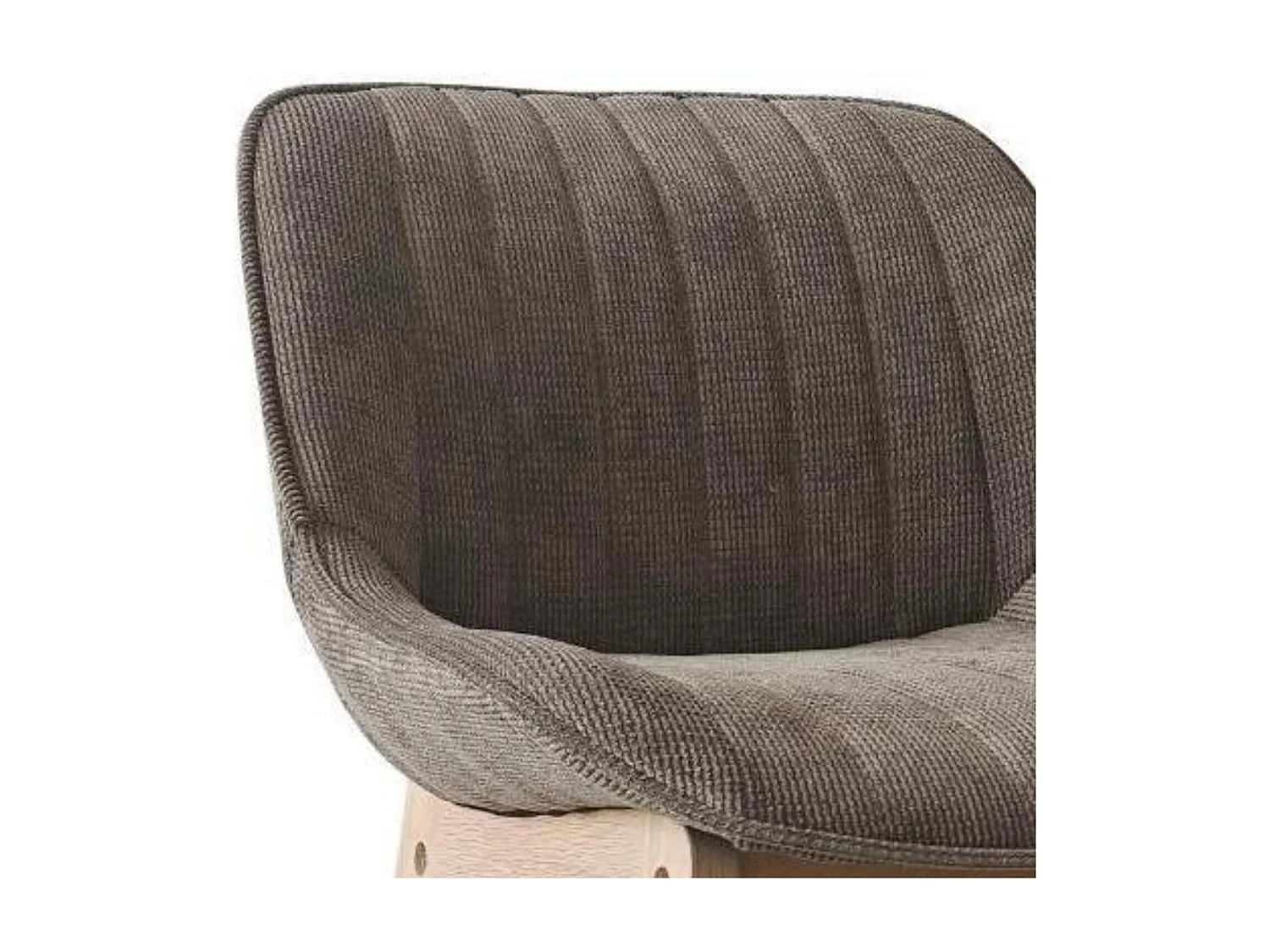 Conjunto de sillas de isla y bar NORDEN de roble de 65 cm con asiento de tela de pana