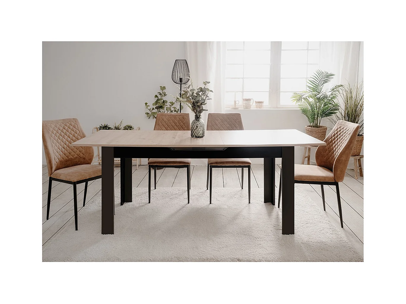 Table à manger extensible L160-200 cm - BIRMINGHAM