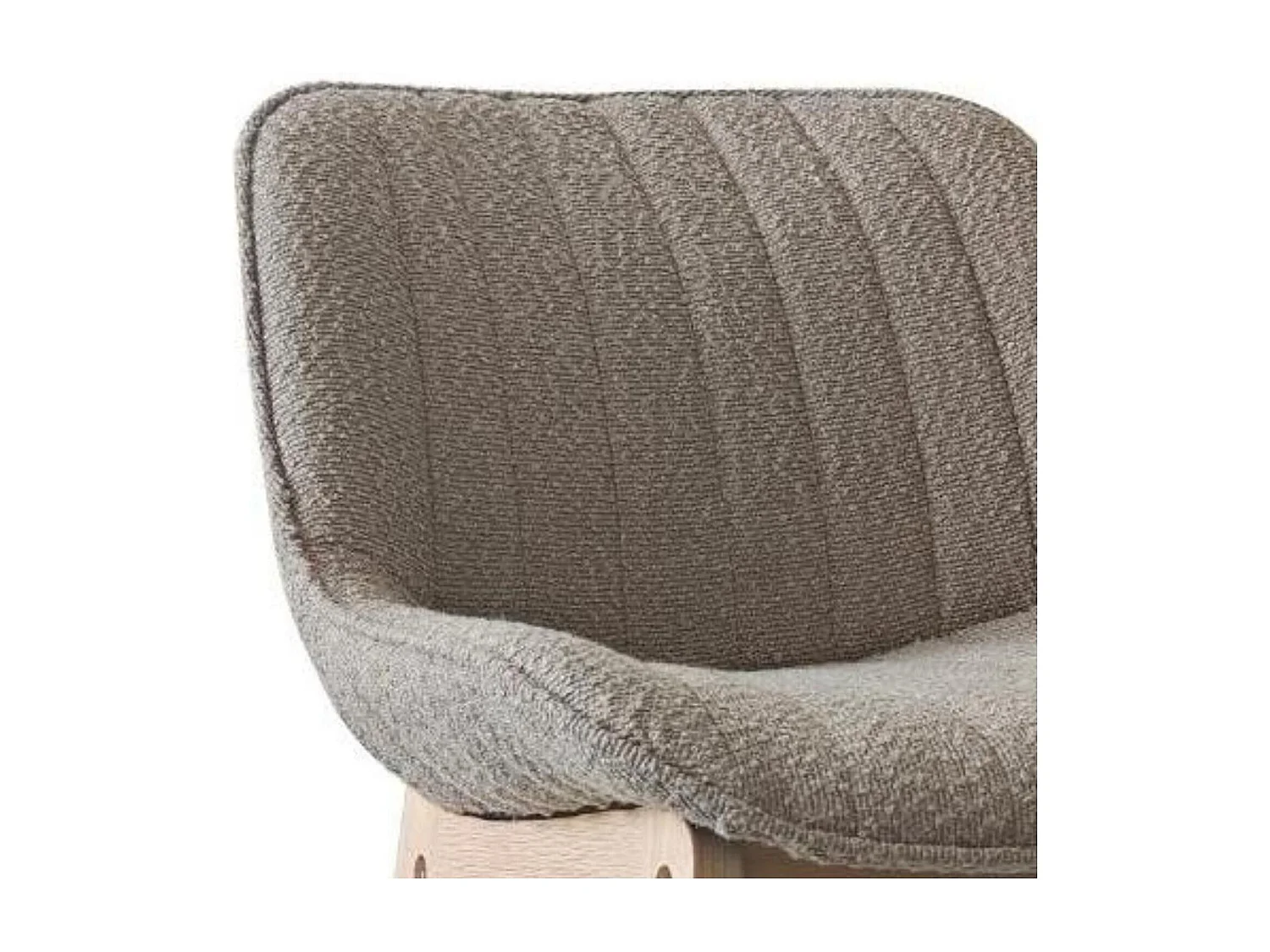 Conjunto de sillas de isla y bar de roble con asiento de tela de rizo MILK de 65 cm