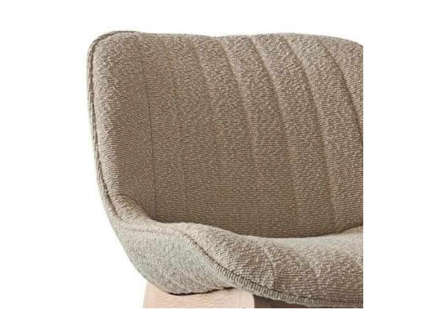 Conjunto de sillas de isla y bar de roble con asiento de tela de rizo MILK de 65 cm