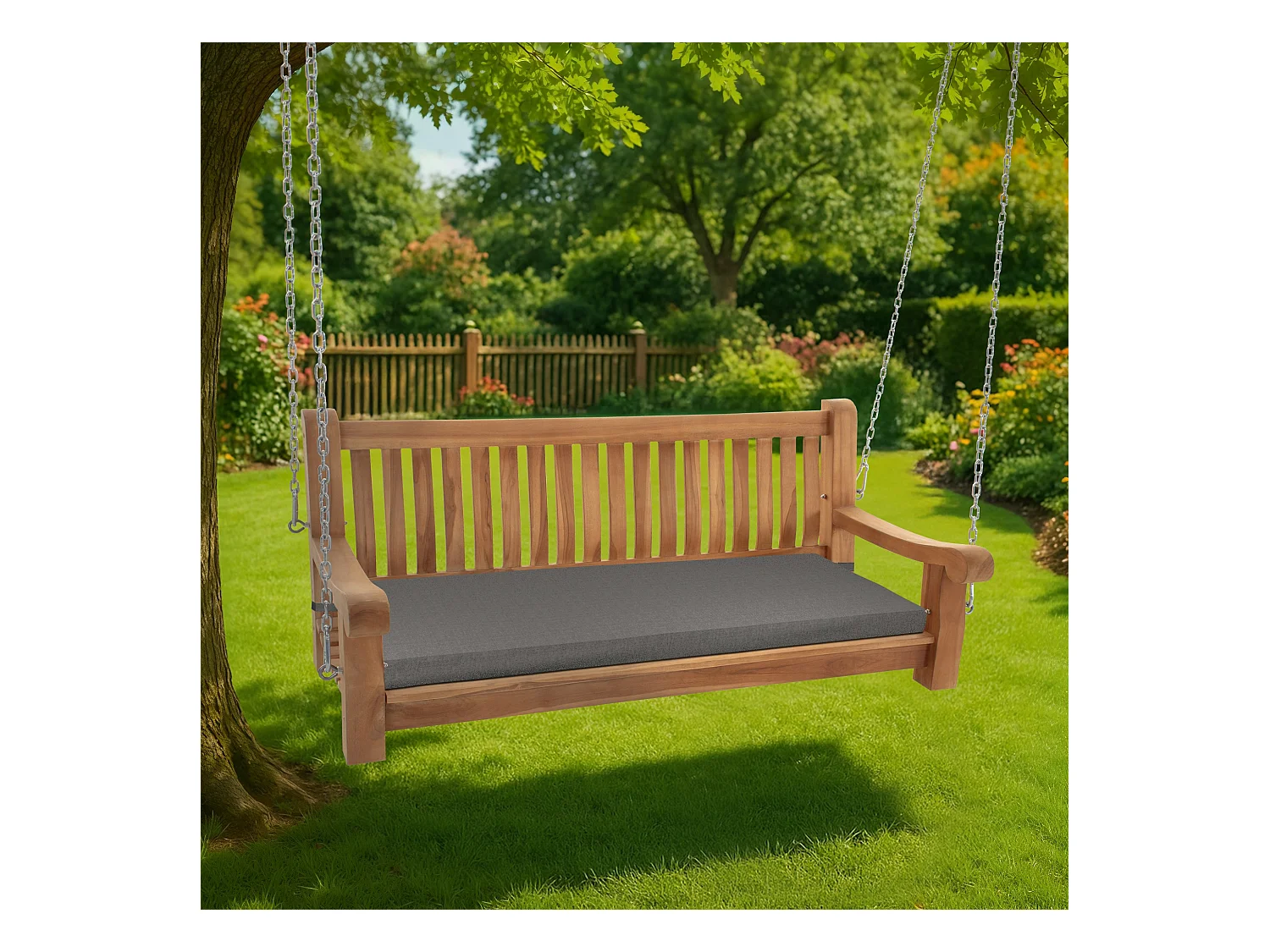 Banc de jardin - Bois - Gris foncé - Joyce