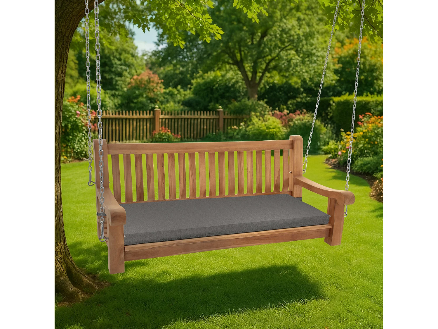 Banc de jardin - Bois - Gris foncé - Joyce