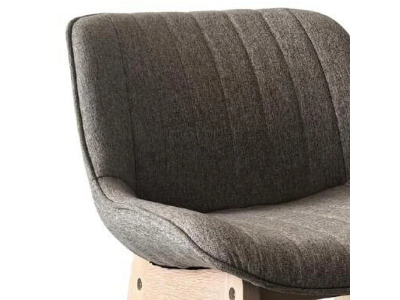 Komplet dębowych krzeseł wyspowych i barowych z siedziskiem z tkaniny MELLOW o szerokości 65 cm