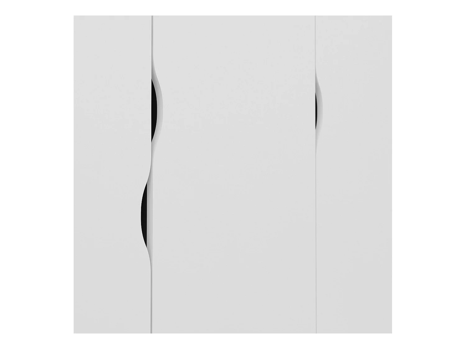 Armoire 3 portes, 3 tiroirs blanc et décor chêne L147,2 cm - BILLUND