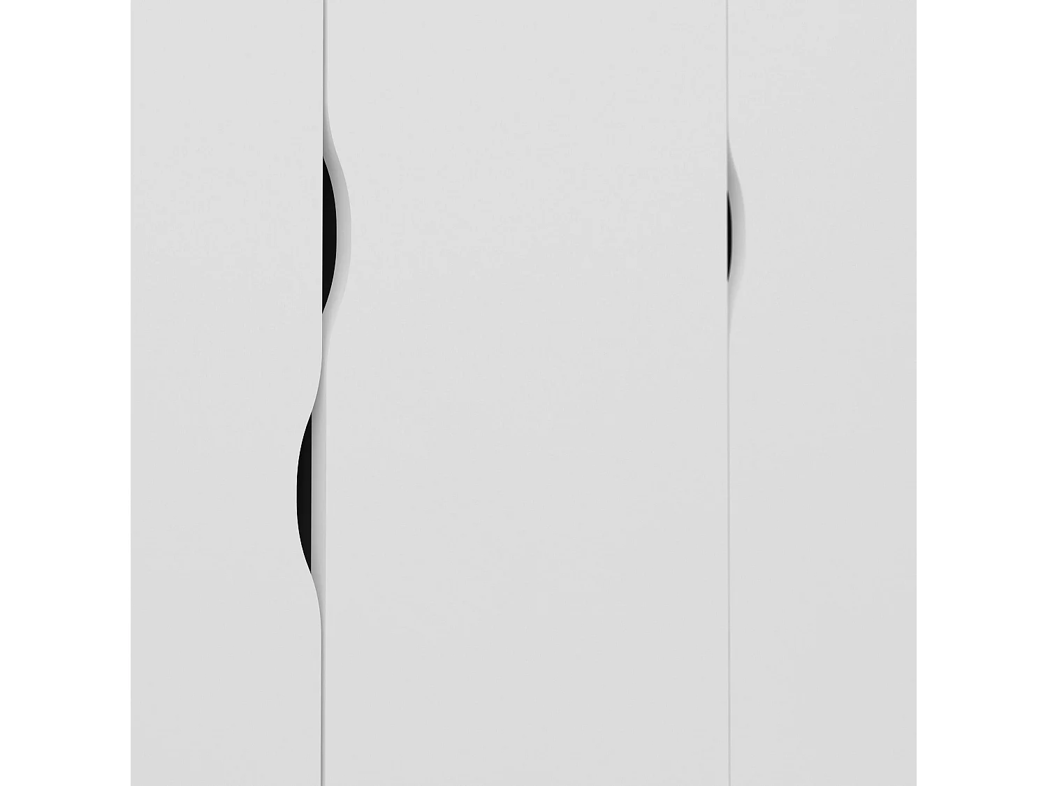 Armoire 3 portes, 3 tiroirs blanc et décor chêne L147,2 cm - BILLUND