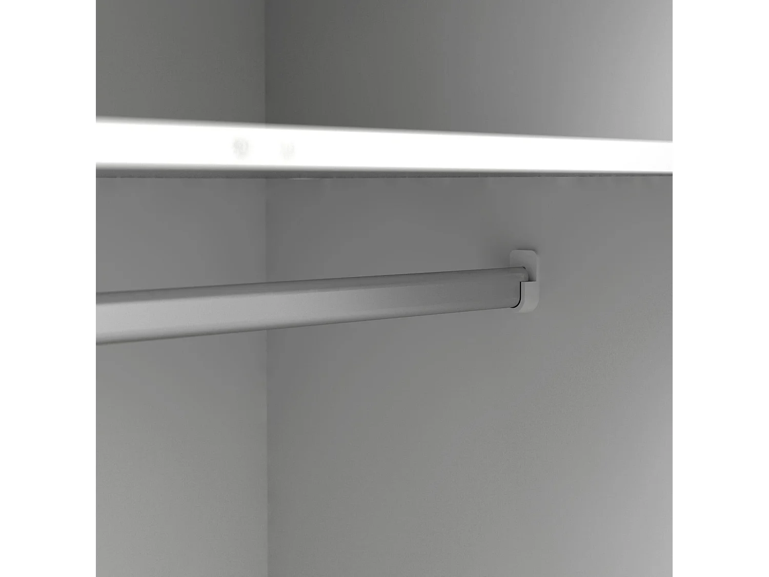 Armário de 3 portas, 3 gavetas branco e decoração em carvalho L147,2 cm - BILLUND