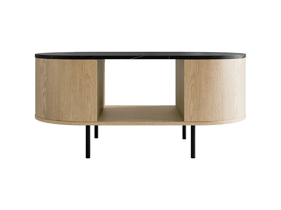 Mesa de Centro AMBIHOME DORE - Carvalho Cremona/Preto, C100xP52xA45cm