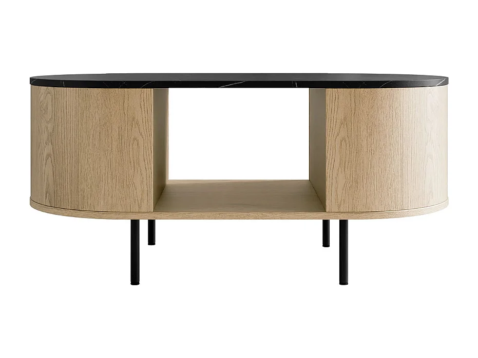 Mesa de Centro AMBIHOME DORE - Carvalho Cremona/Preto, C100xP52xA45cm