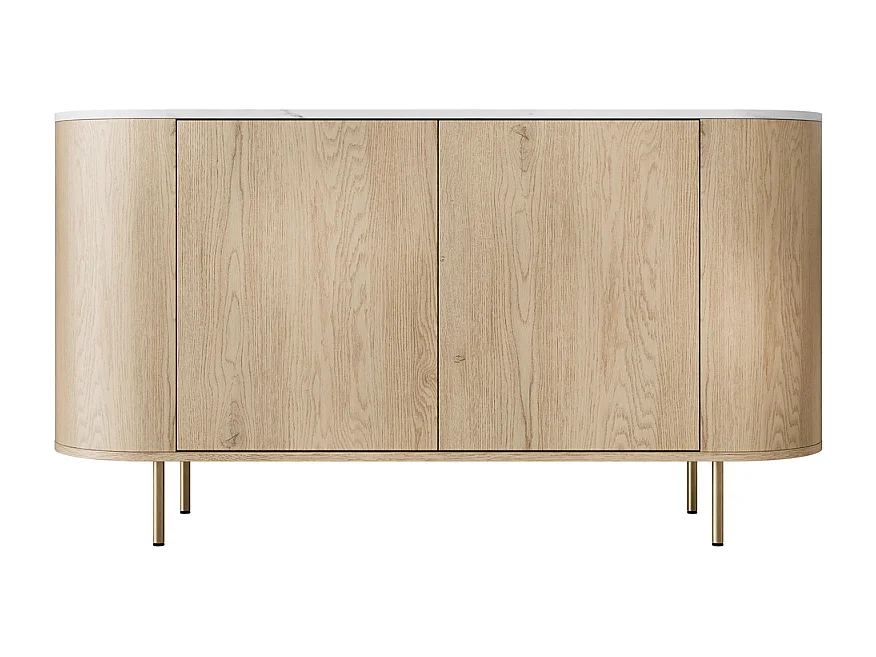 Aparador AMBIHOME DORE 01 - Carvalho Cremona/Branco, C139xP40xA75cm