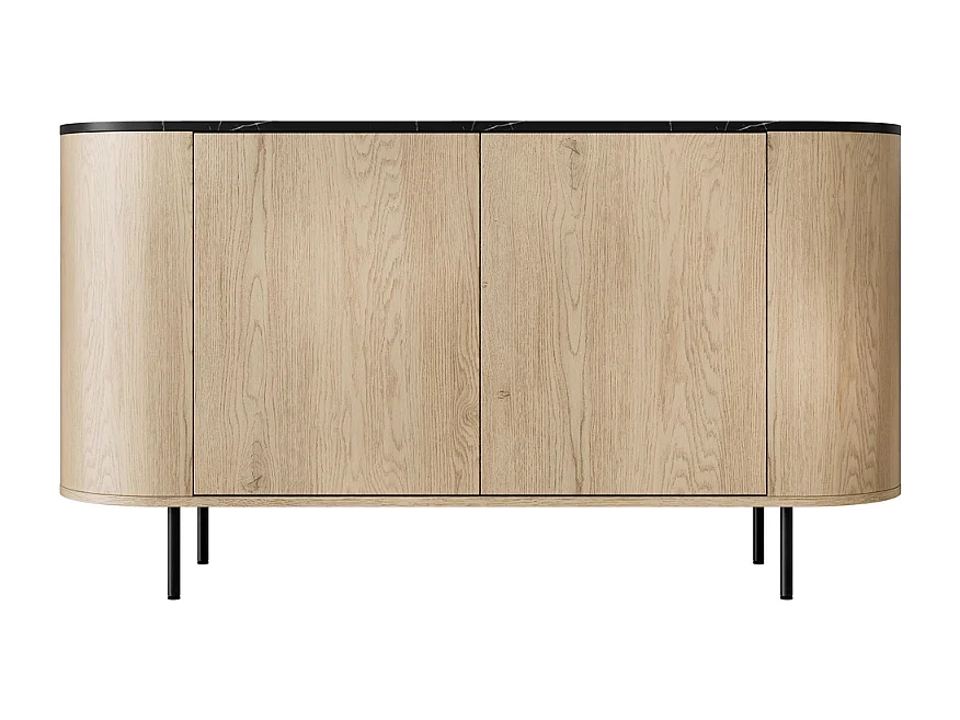 Aparador AMBIHOME DORE 01 - Carvalho Cremona/Preto, C139xP40xA75cm