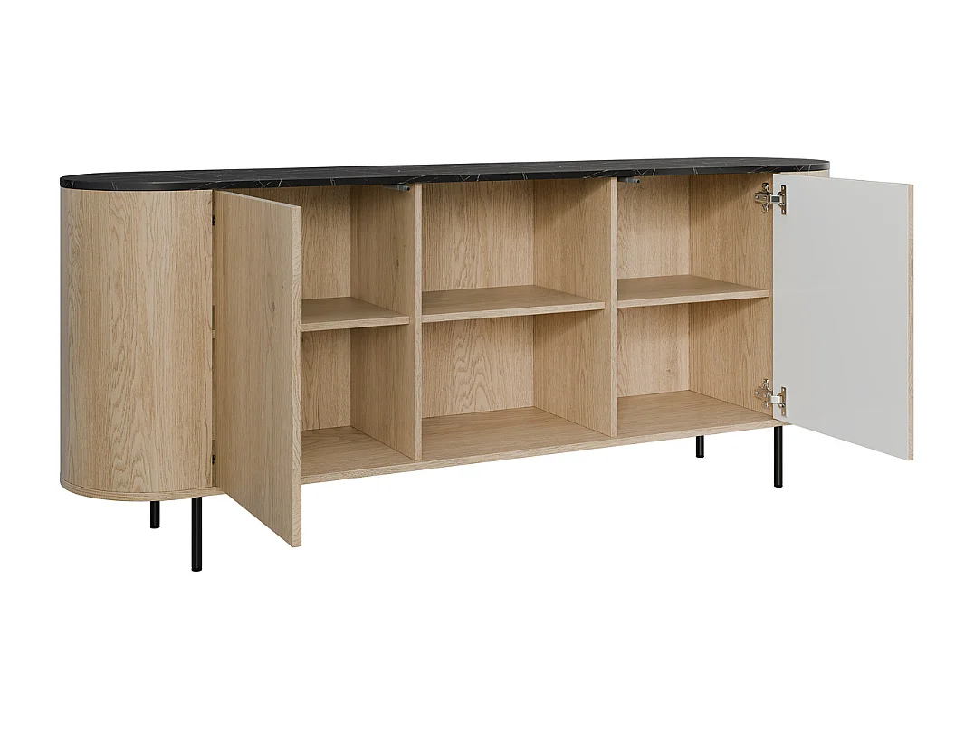 Aparador AMBIHOME DORE 02 - Carvalho Cremona/Branco, C184xP40xA75cm