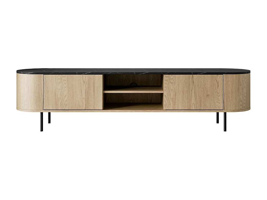 Móvel TV AMBIHOME DORE 02 - Carvalho Cremona/Preto, C184xP45xA40cm