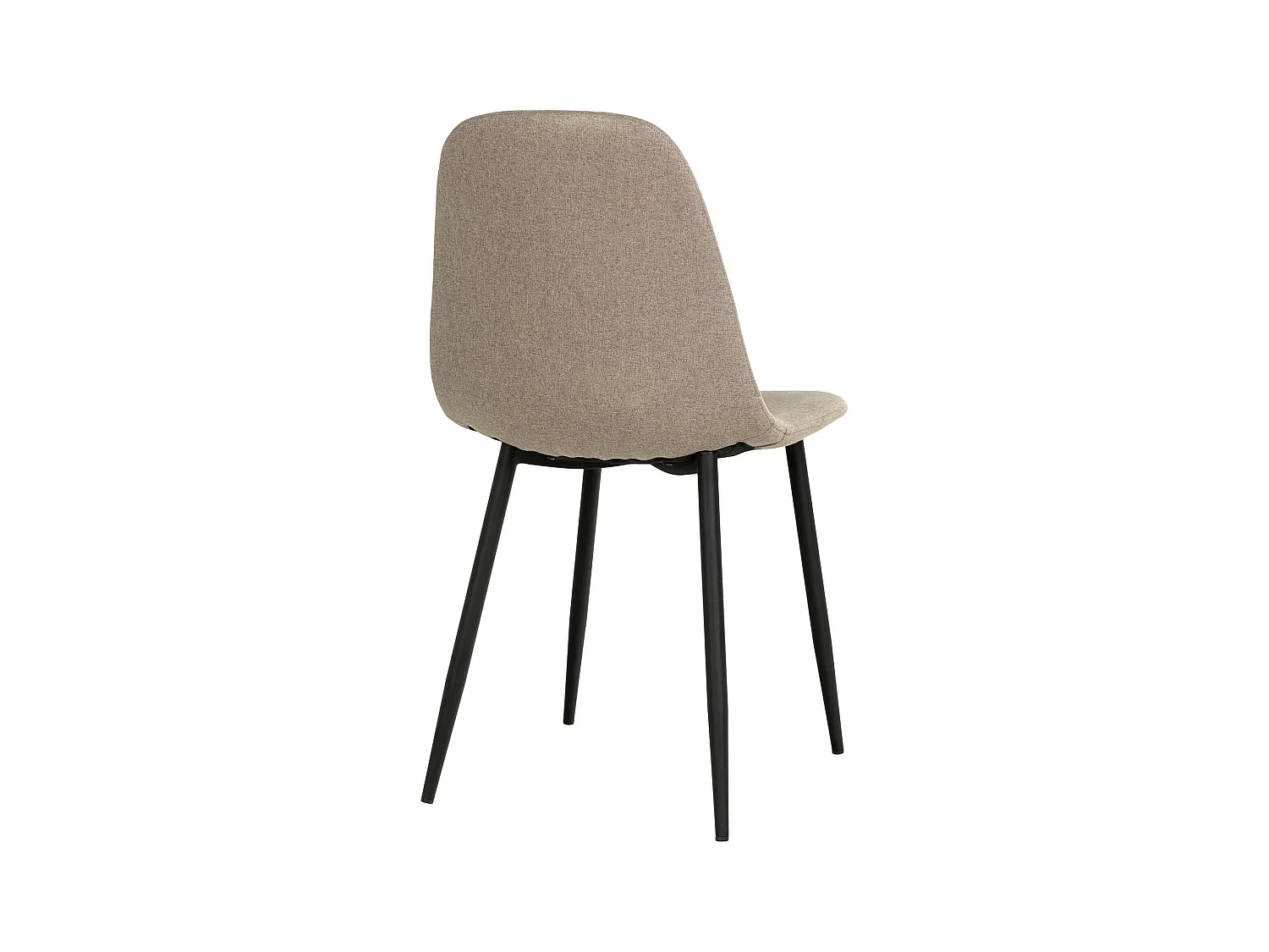 2 chaises de salle à manger en polyester pierre avec pieds noirs