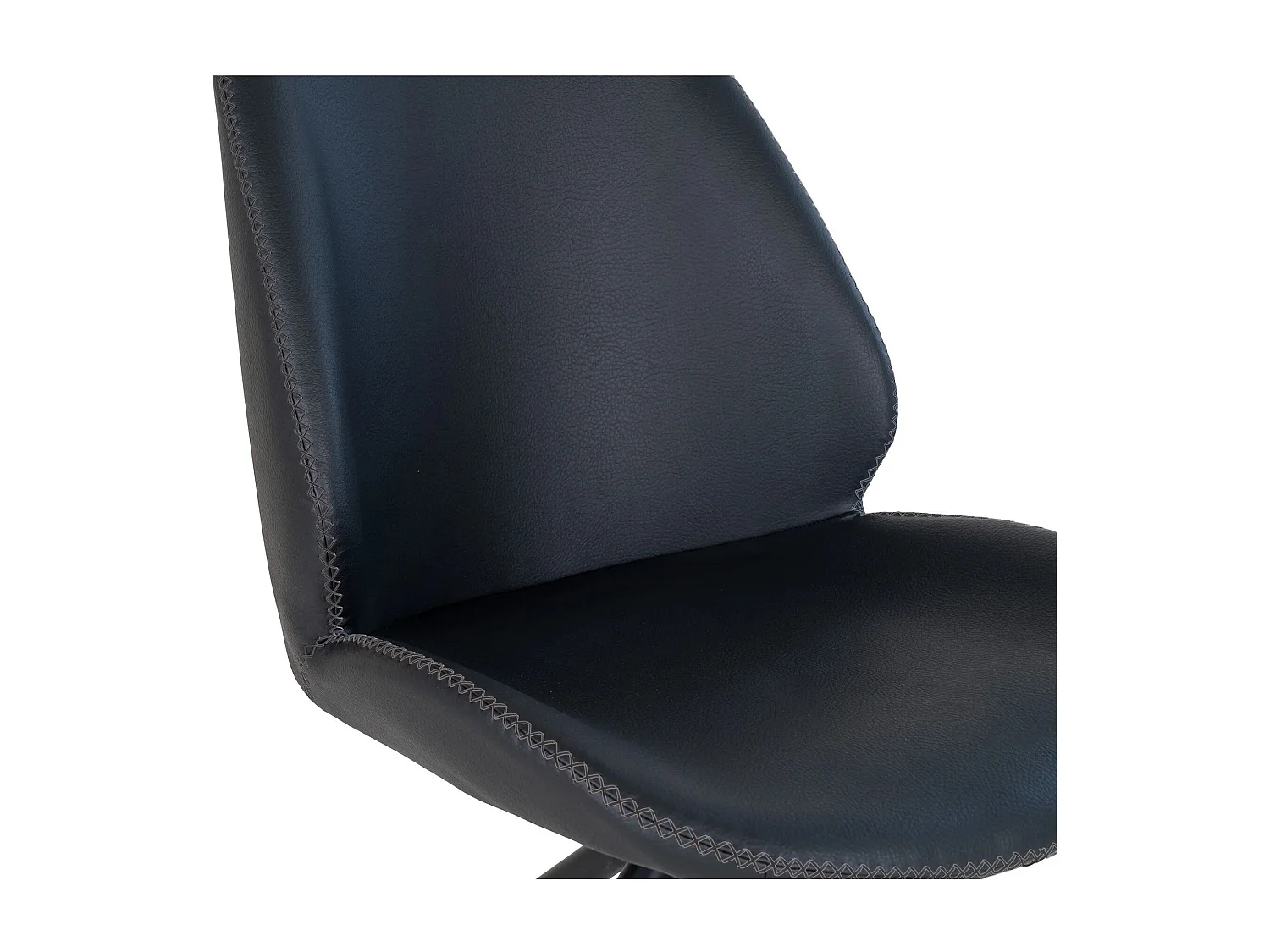 2 chaises de salle à manger pivotante noire en tissu avec pieds noirs