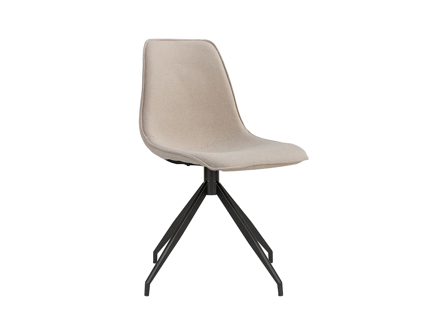 2 chaises de salle à manger avec pivot sable et pieds noirs