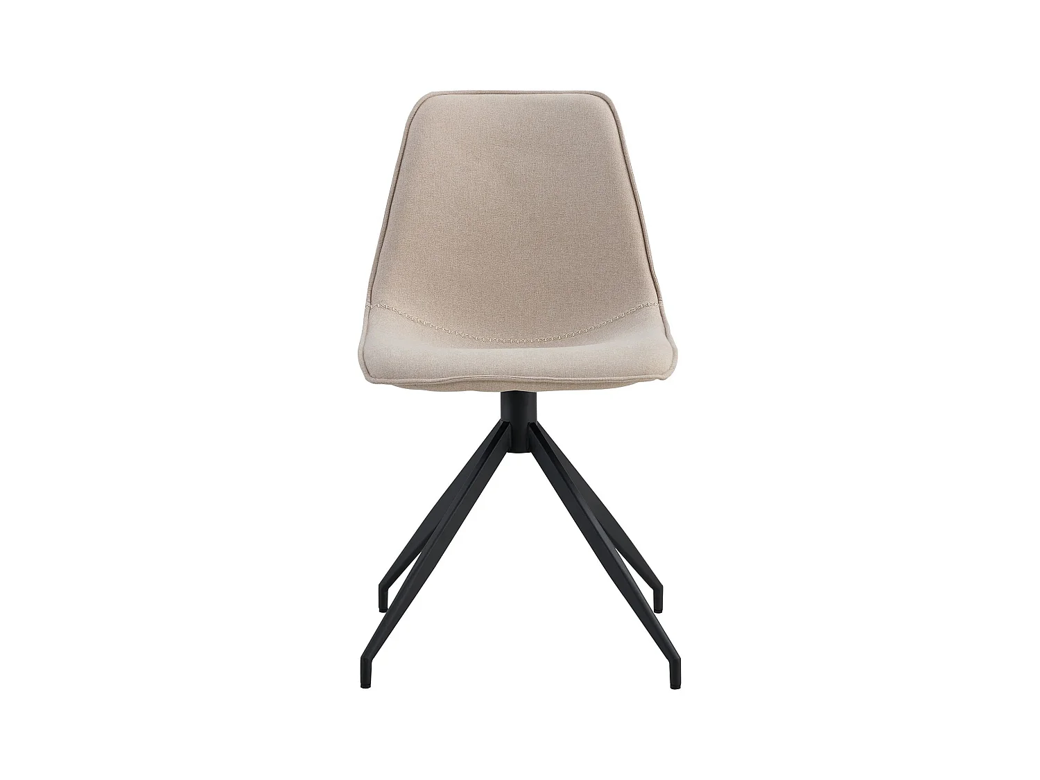 2 chaises de salle à manger avec pivot sable et pieds noirs