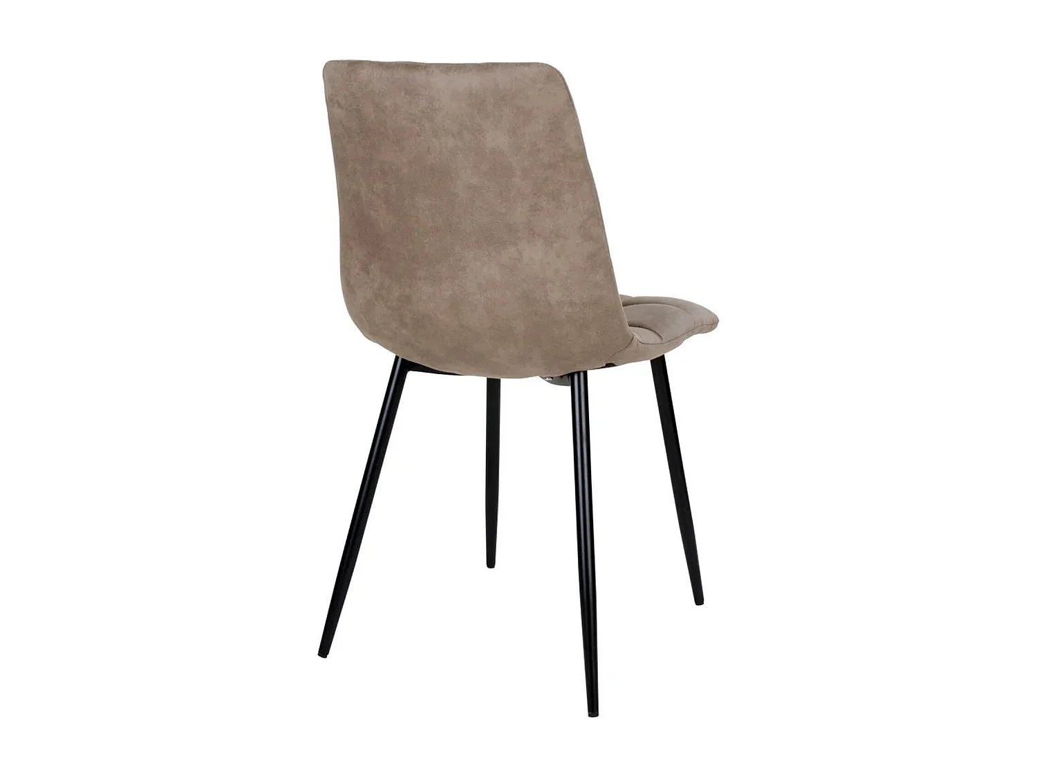 2 sillas de comedor de microfibra marrón claro con pies negros