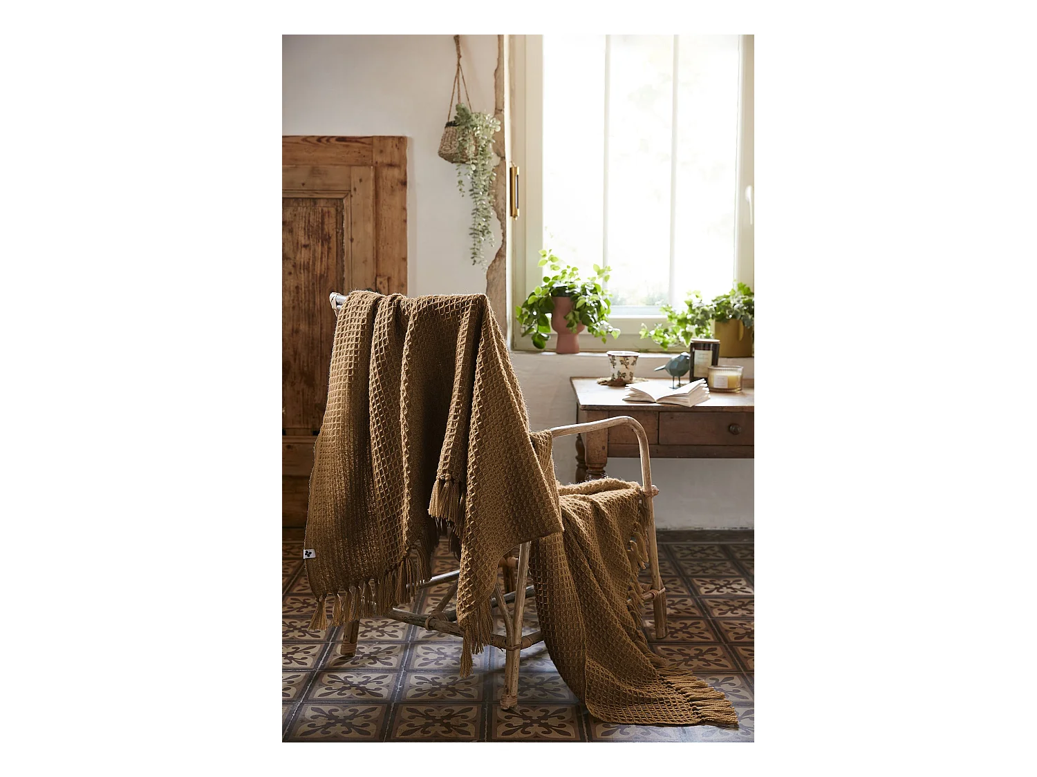 Plaid 180 x 220 cm GABIN Camel