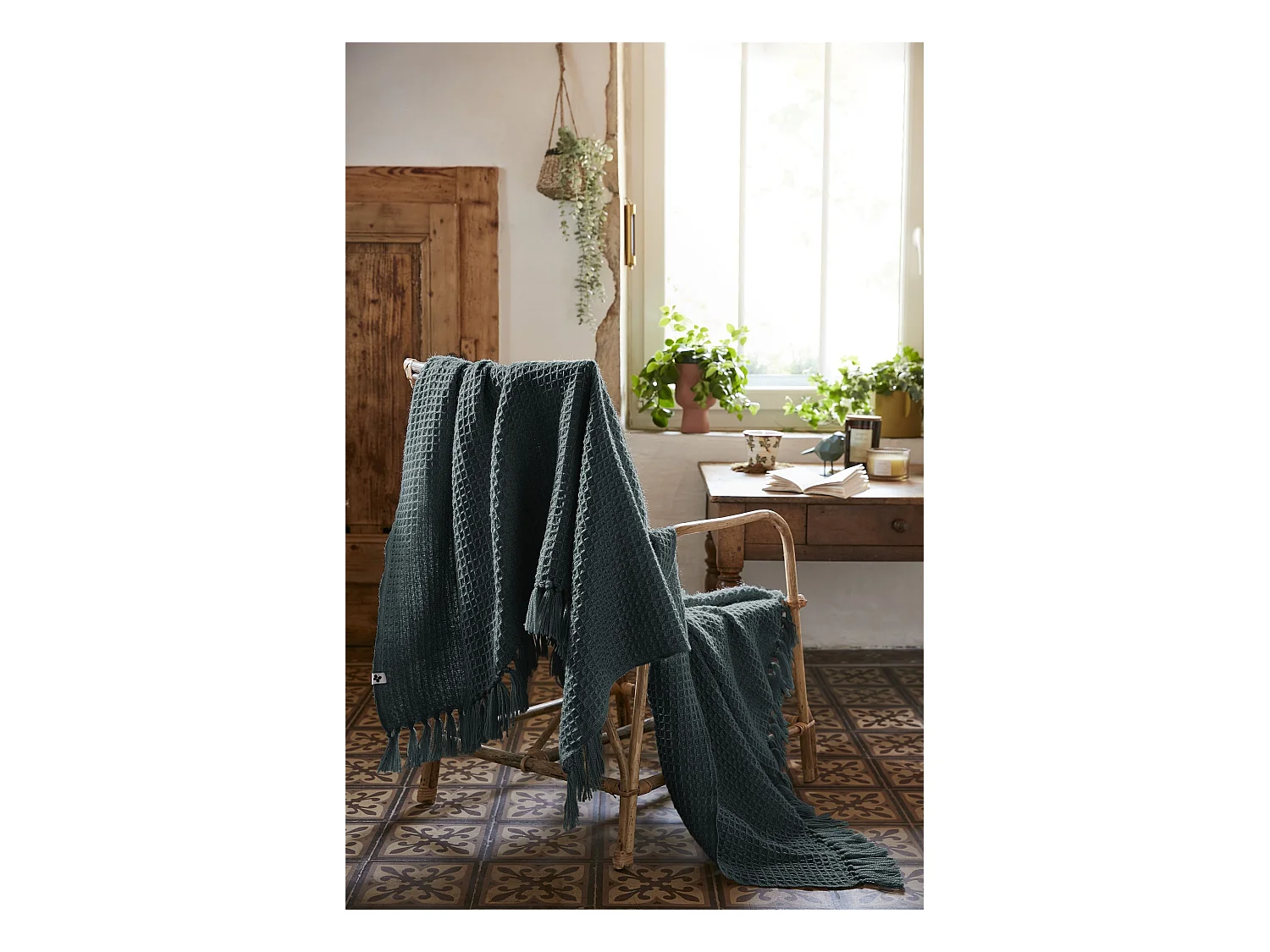 Plaid 130 x 160 cm GABIN Ardoise