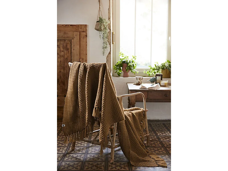 Plaid 130 x 160 cm GABIN Camel