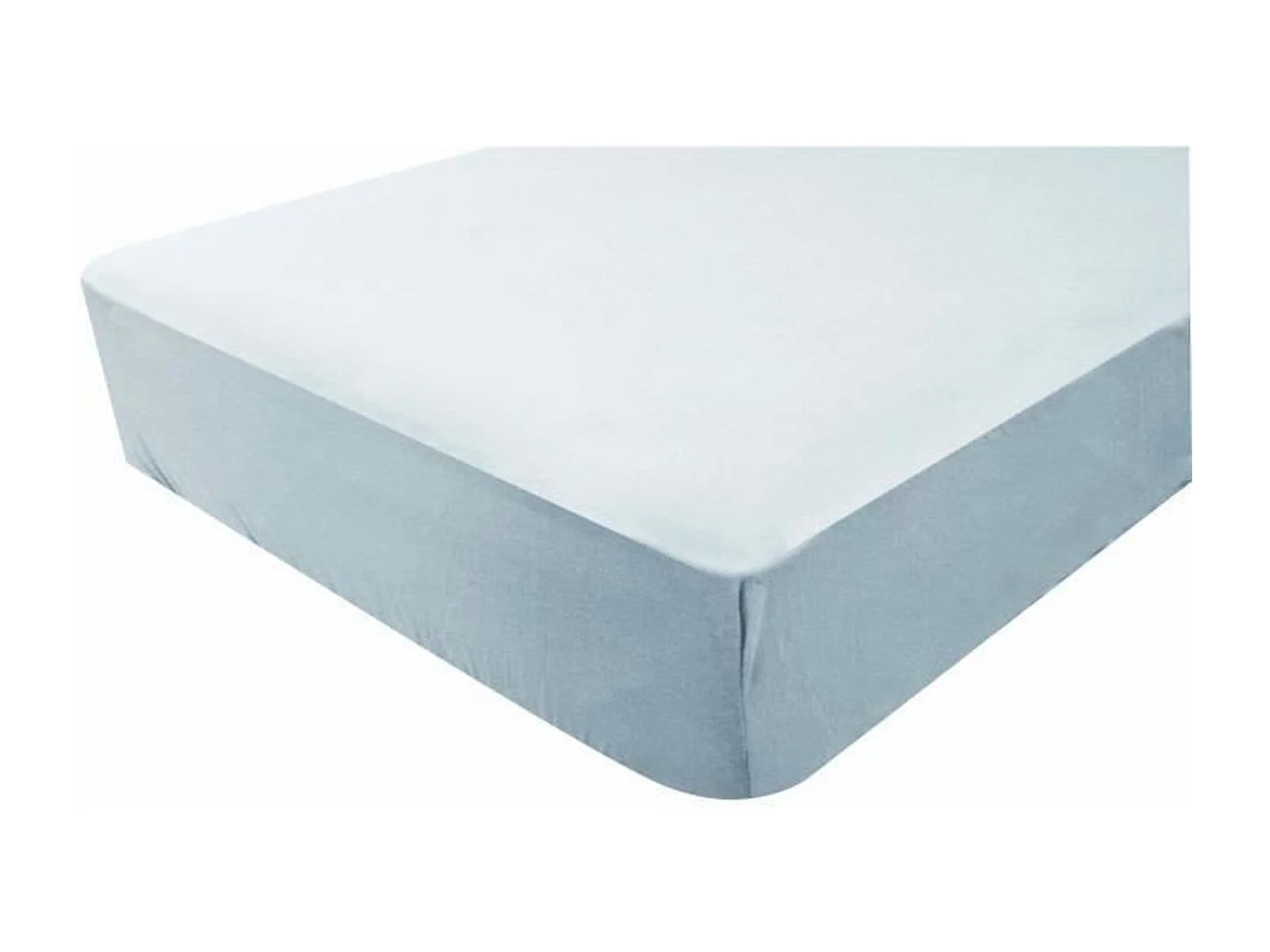 Lot 2 draps housse jersey 60 x 120 cm blanc/perle