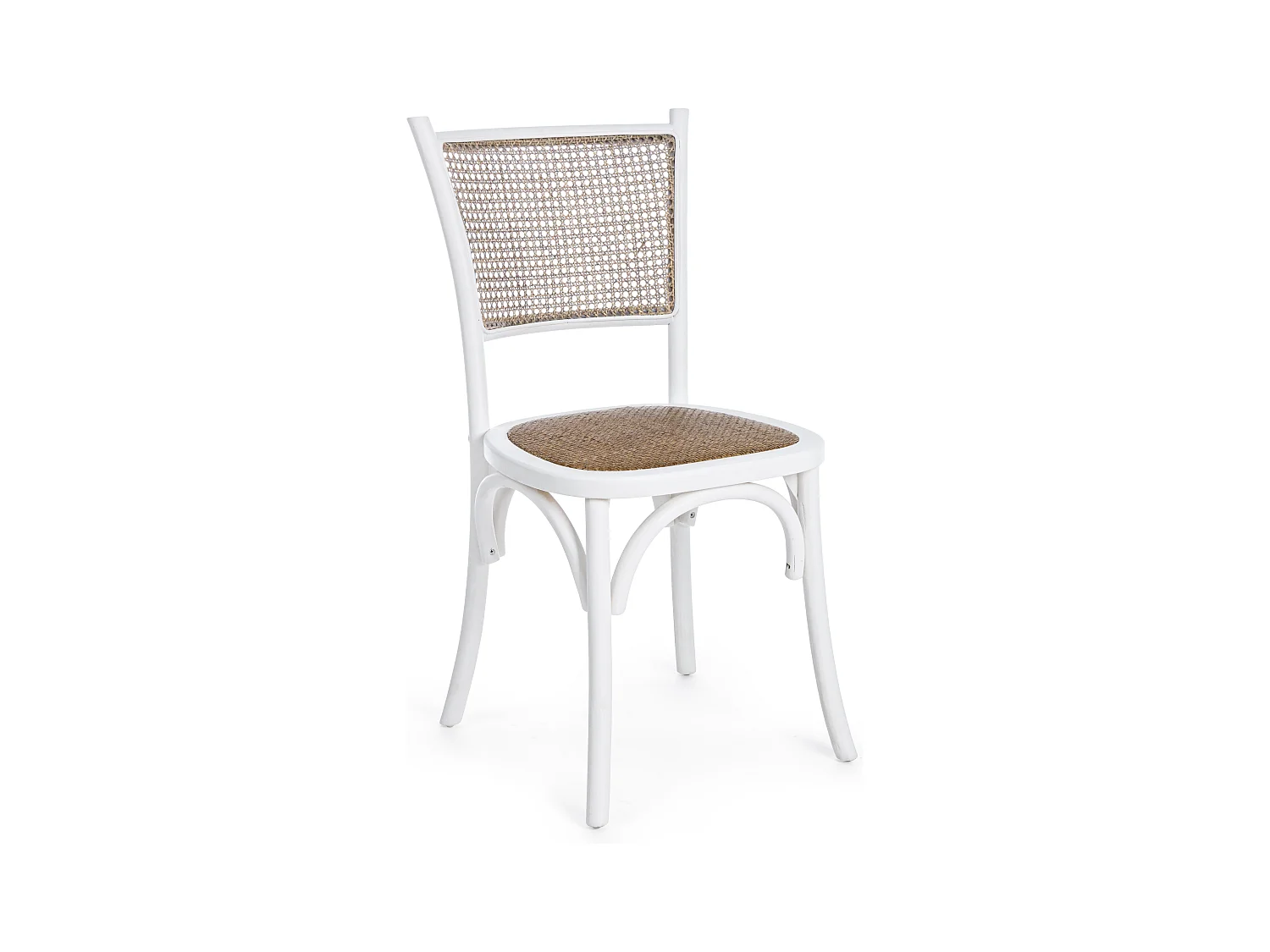 Chaise en bois d'orme blanc Carie - Lot de 2