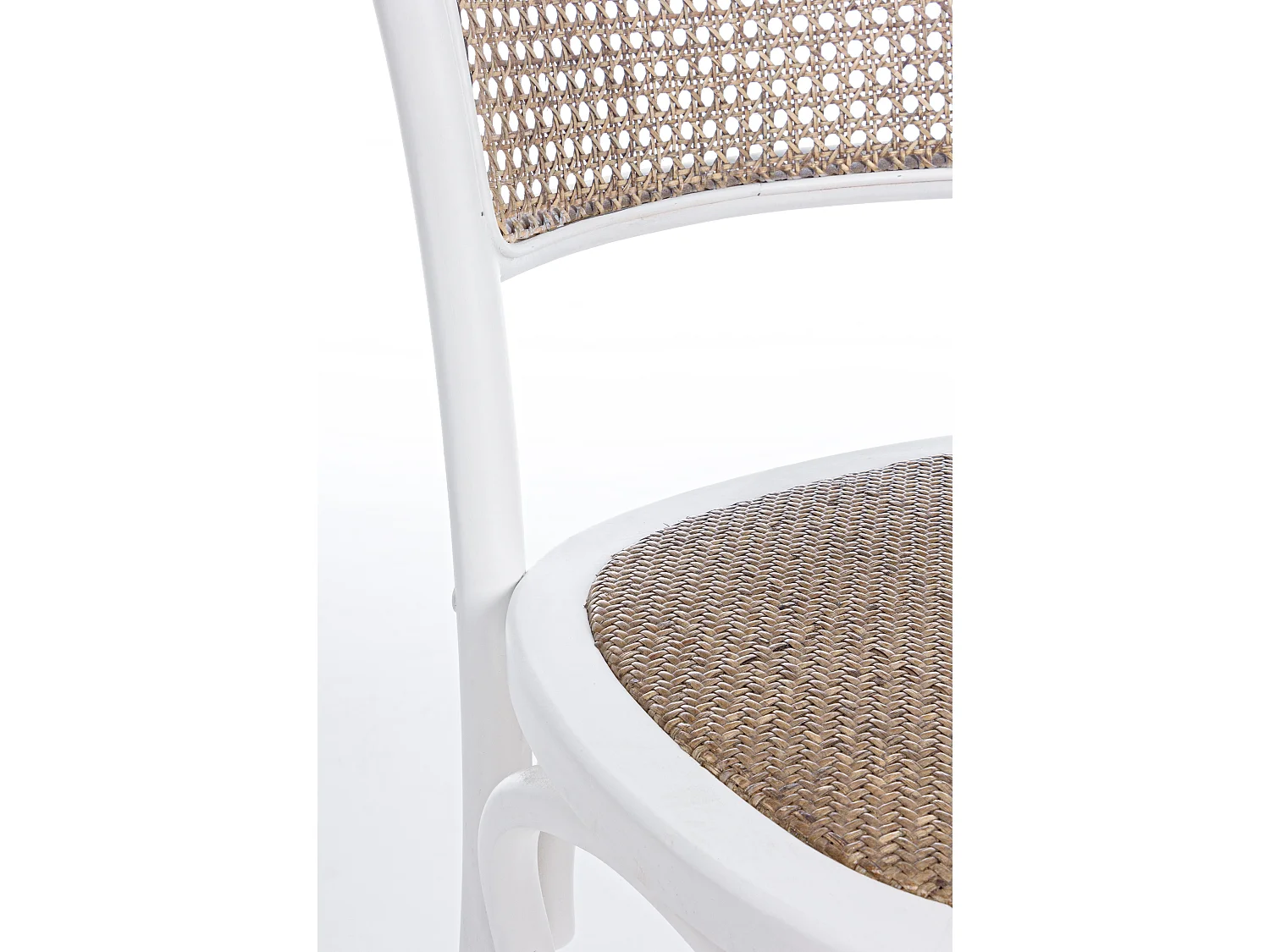 Chaise en bois d'orme blanc Carie - Lot de 2