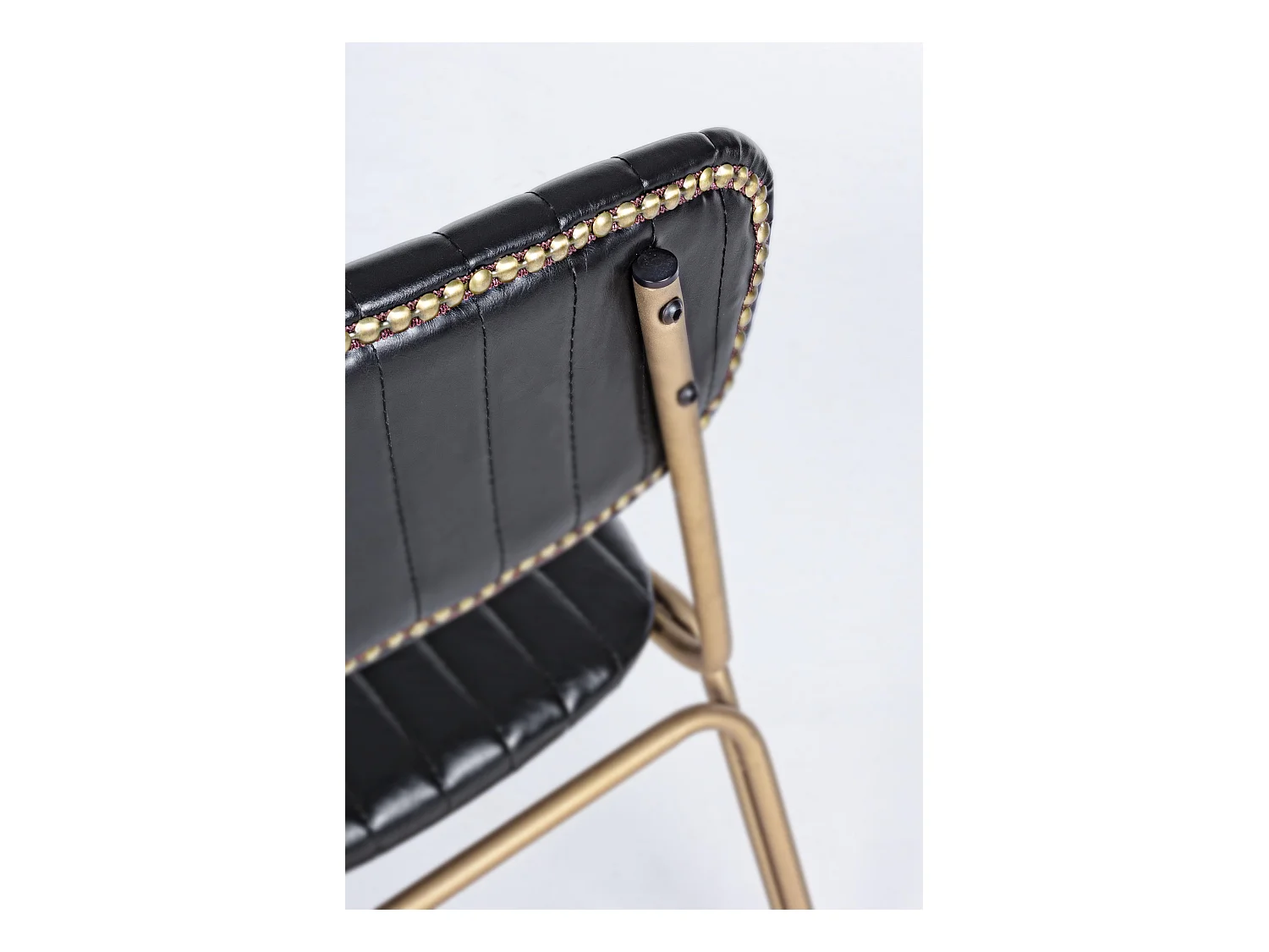 Chaise en acier noir et doré Addy - Lot de 2