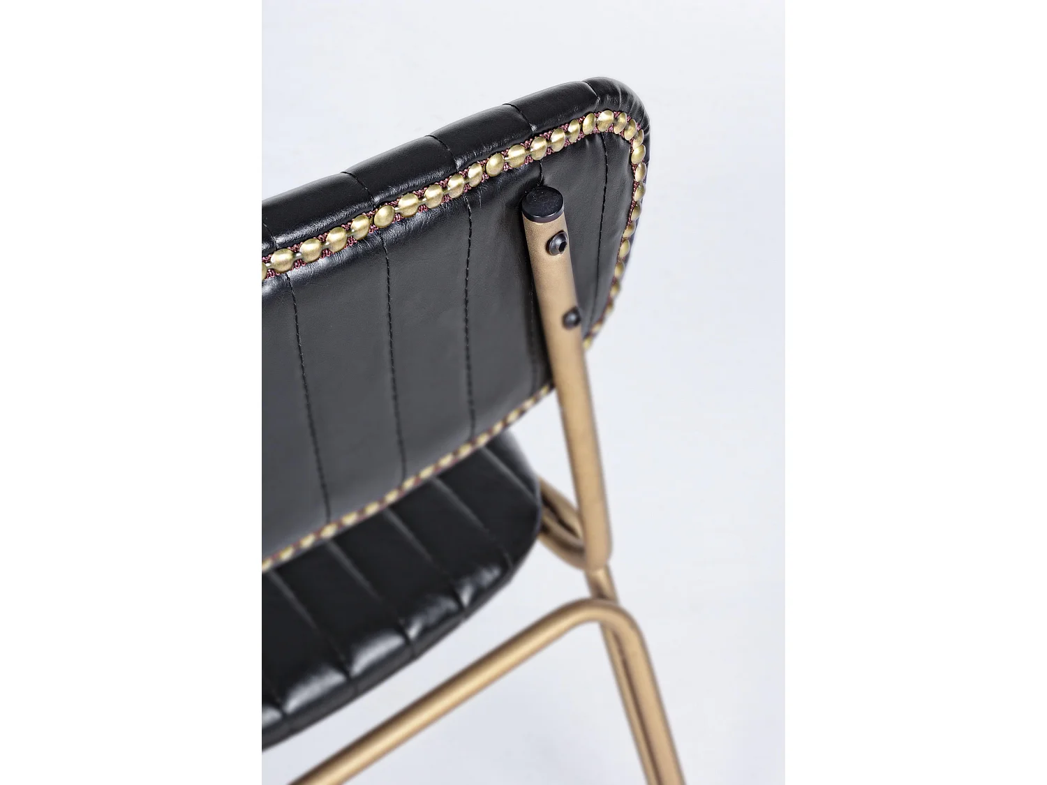 Chaise en acier noir et doré Addy - Lot de 2