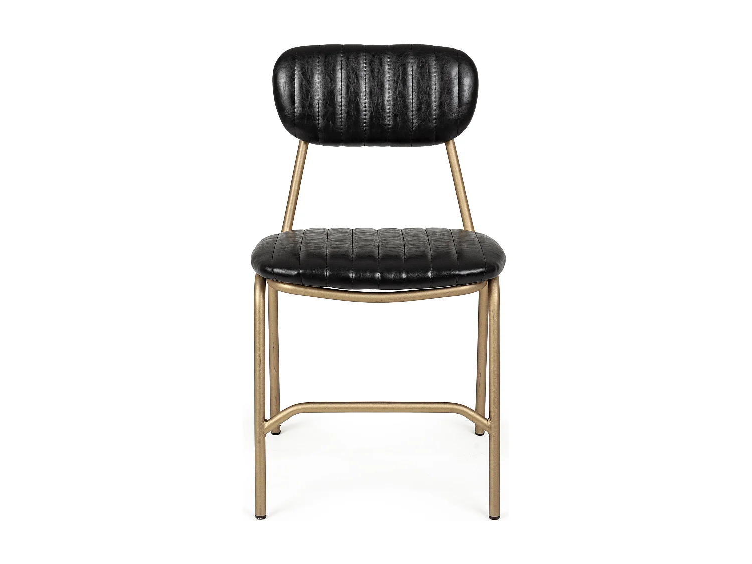 Chaise en acier noir et doré Addy - Lot de 2