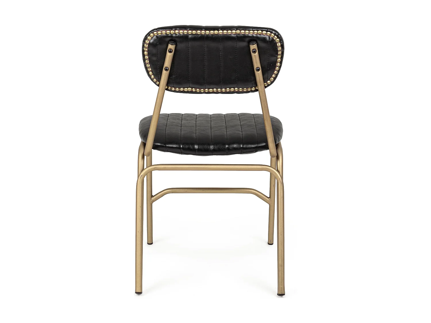 Chaise en acier noir et doré Addy - Lot de 2