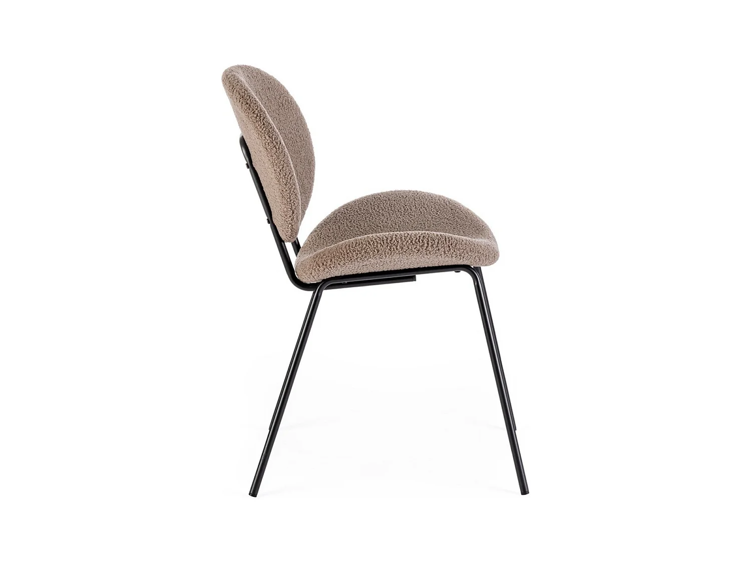 Set van 2 Maddy badstof stoelen – Moderne elegantie en optimaal comfort-Kleur Lichtbruin