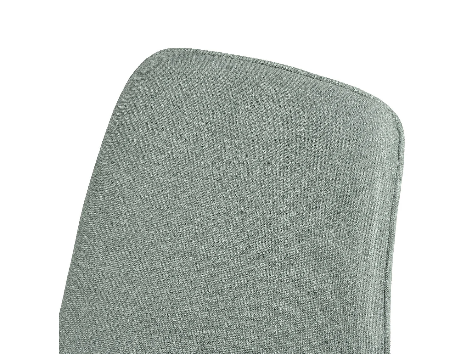 Chaise en tissu avec pieds en métal noir Klara – Lignes incurvées et élégance intemporelle-Vert céladon