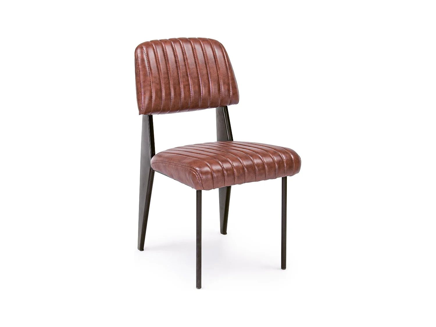 Lot de 2 chaises vintages Nelly – Confort et style rétro des années 50-Marron