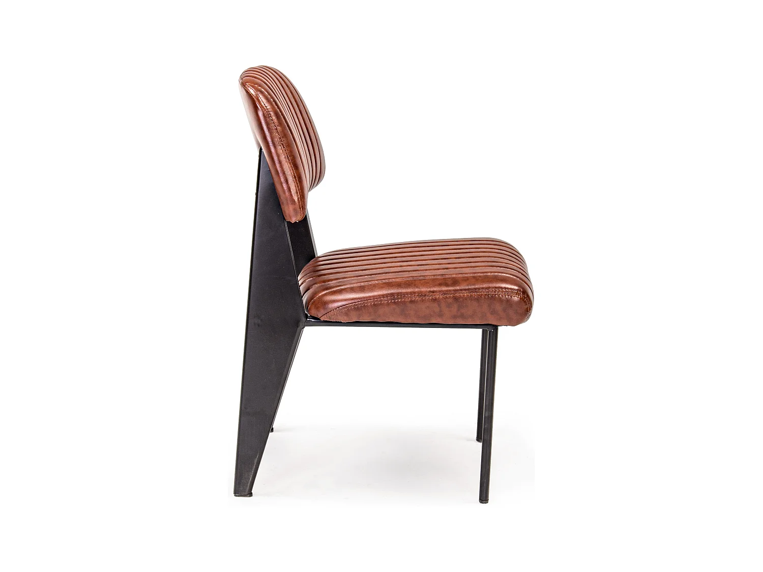 Lot de 2 chaises vintages Nelly – Confort et style rétro des années 50-Marron