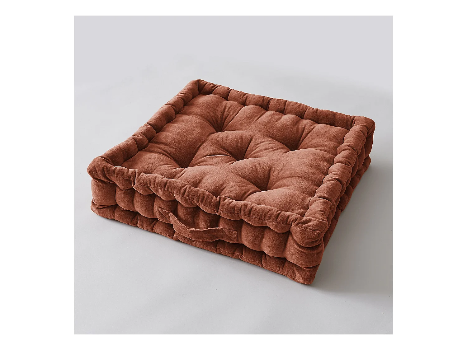 Coussin de sol 50 x 50 x 10 cm CÉSAR Terracotta