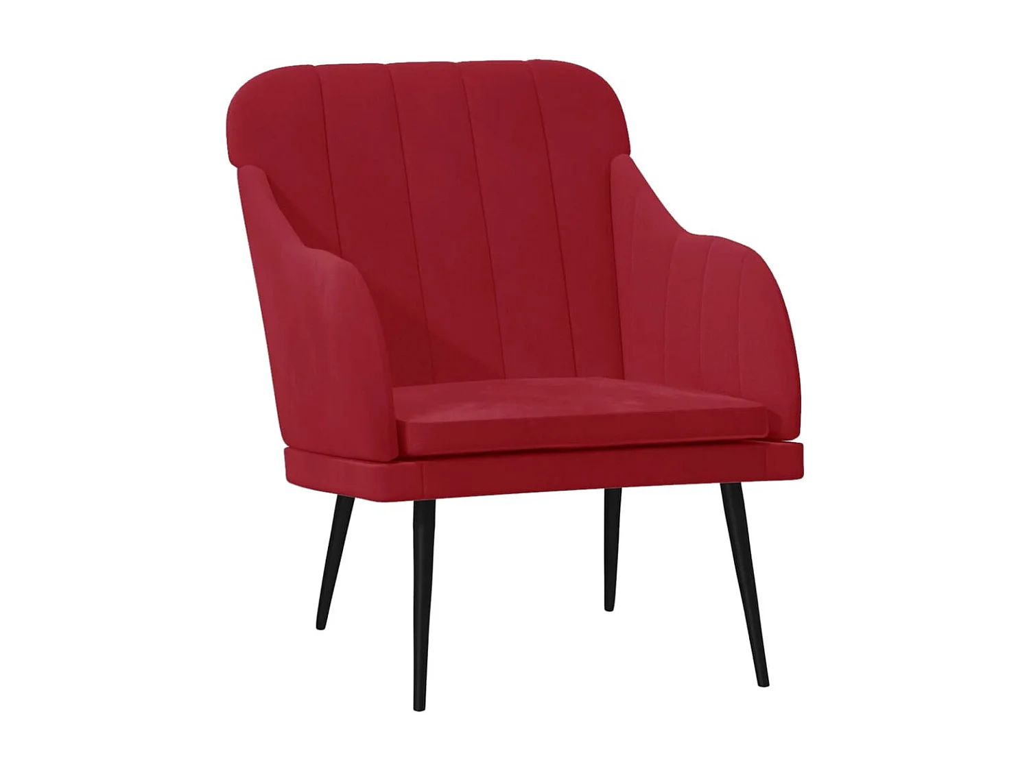 Streetsboro  Fauteuil Rouge bordeaux 63x76x80 cm Velours
