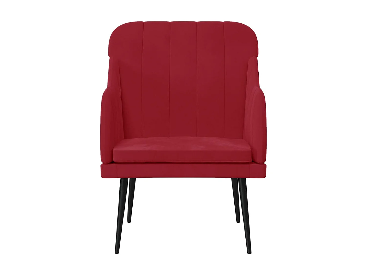 Streetsboro  Fauteuil Rouge bordeaux 63x76x80 cm Velours