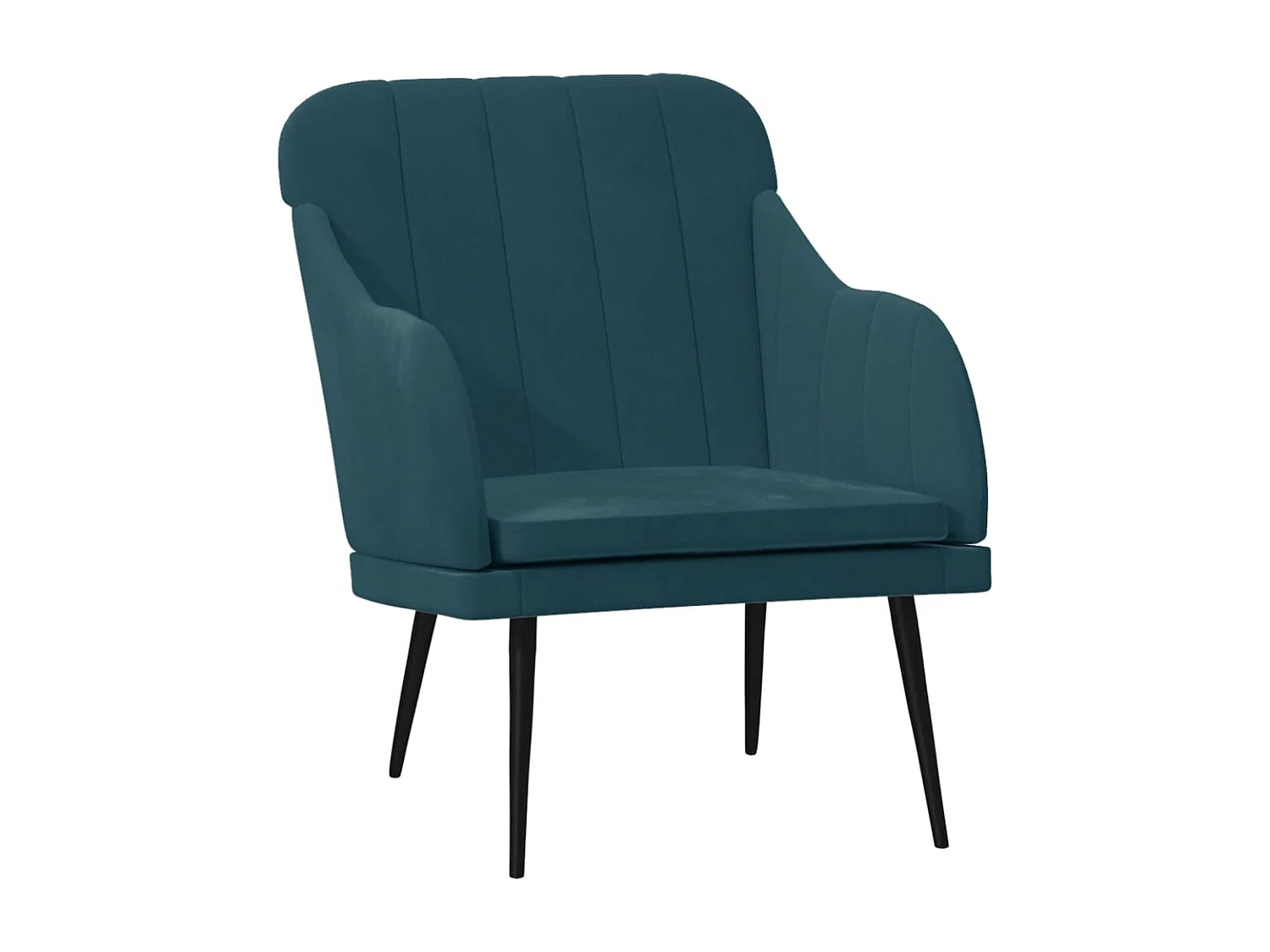 Streetsboro  Fauteuil Bleu 63x76x80 cm Velours