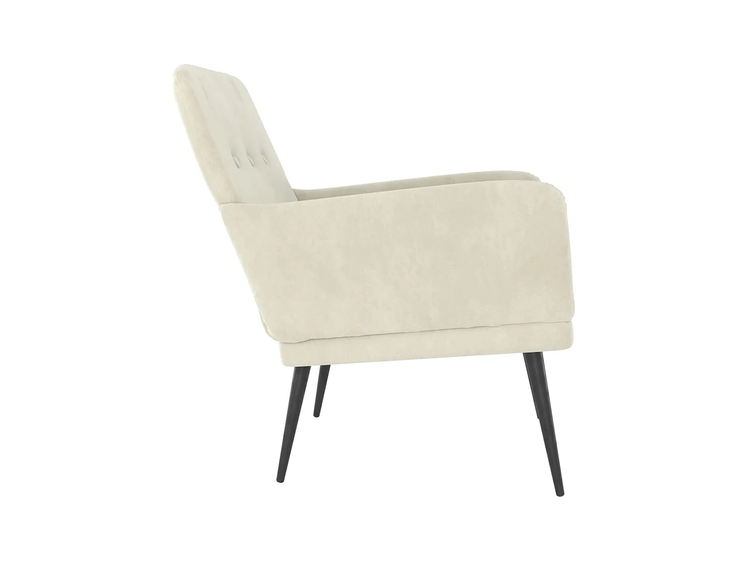 Zarina  Fauteuil Crème 62x79x79 cm Velours