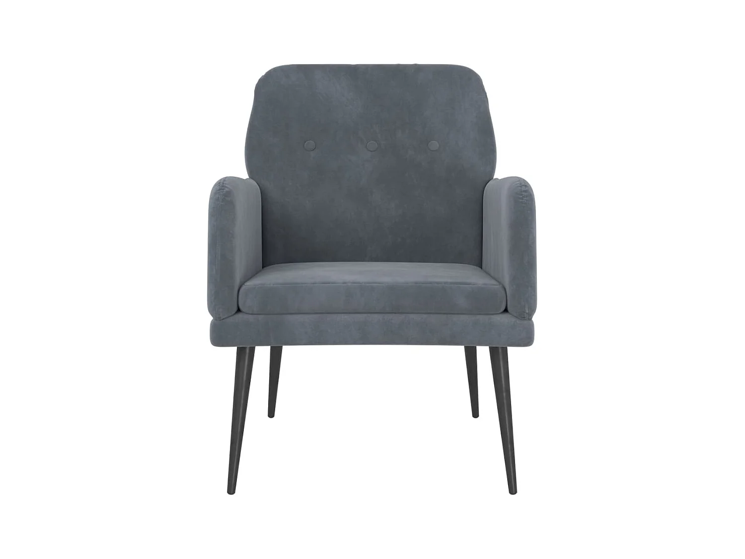 Zarina  Fauteuil Gris foncé 62x79x79 cm Velours