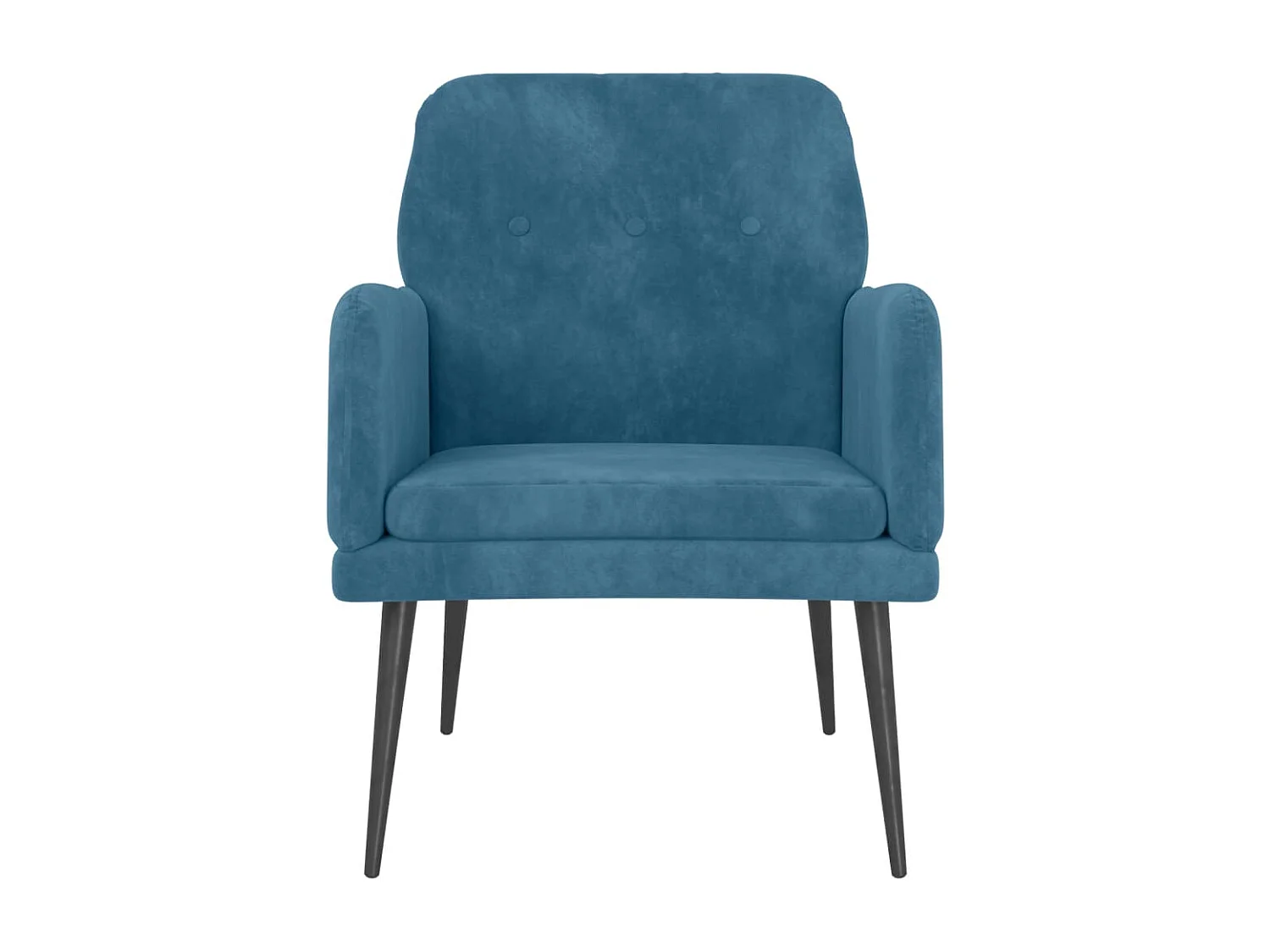 Zarina  Fauteuil Bleu 62x79x79 cm Velours